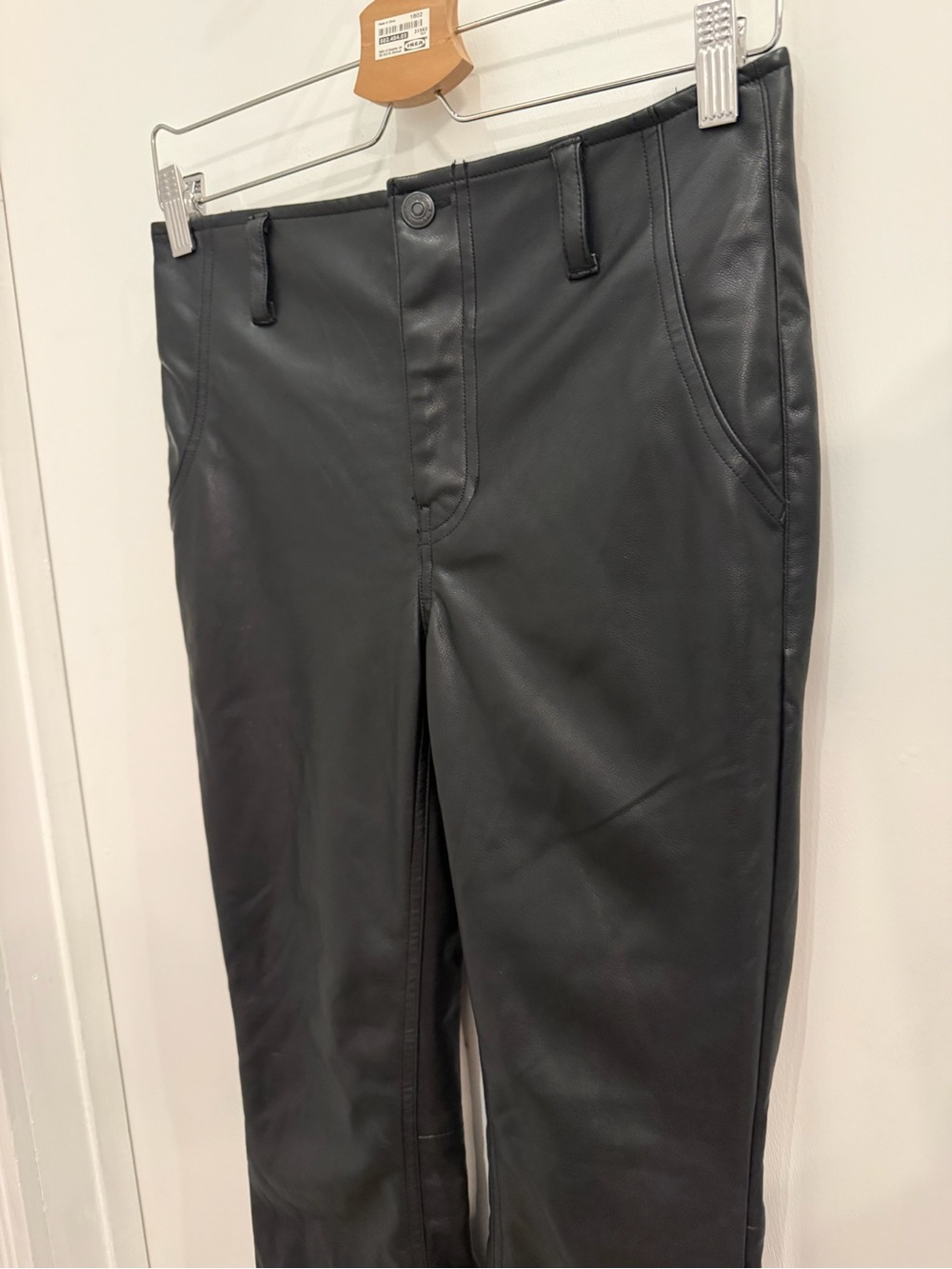 Free People We The Free Just Float On Vegan Leather Flares Size 27 Edgy Boho - Picture 2 of 6
